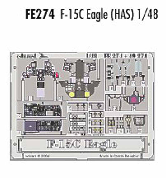 Eduard FE274 Etched Aircraft Detailling Set 1:48 McDonnell F-15C Eagle Pre-paint