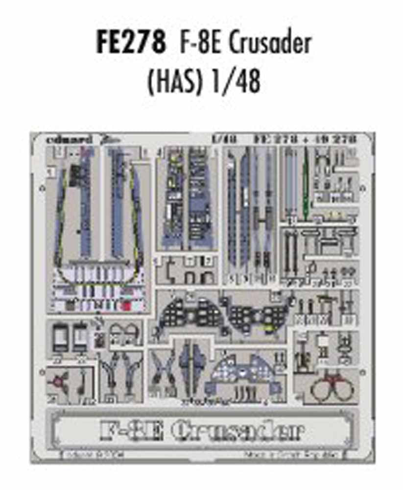 Eduard FE278 Etched Aircraft Detailling Set 1:48 Vought F-8E Crusader Pre-painte