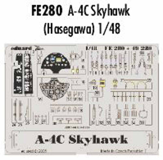 Eduard FE280 Etched Aircraft Detailling Set 1:48 Douglas A-4C Skyhawk Pre-painte