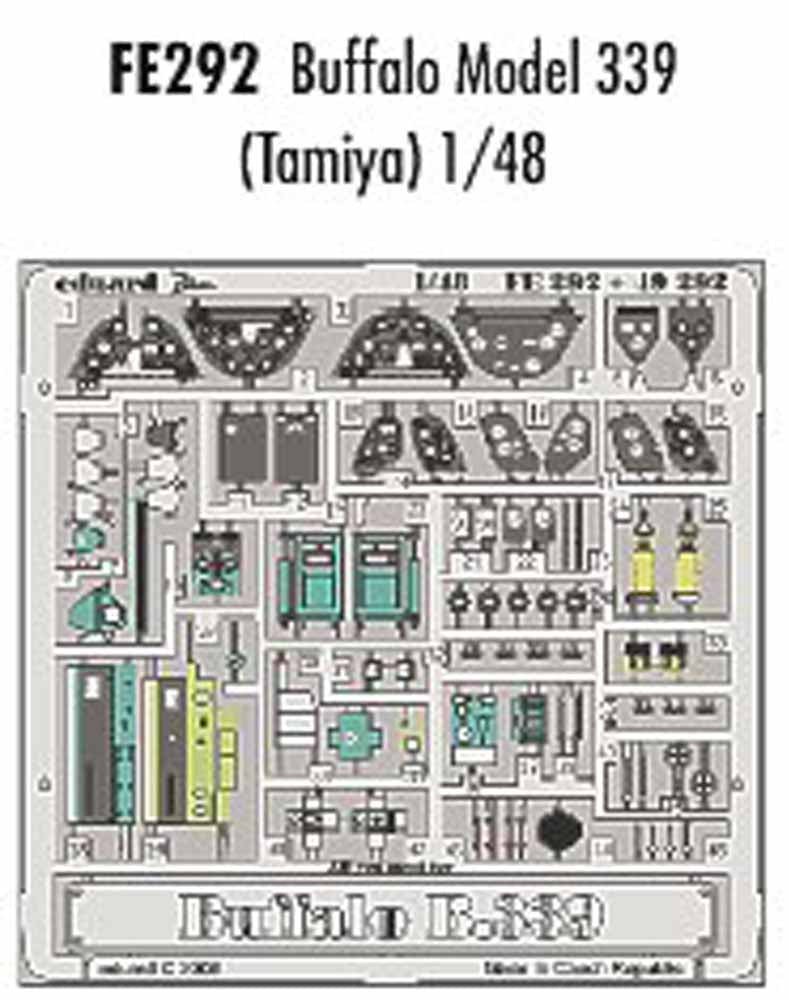 Eduard FE292 Etched Aircraft Detailling Set 1:48 Brewster B-339 Buffalo Pre-pain