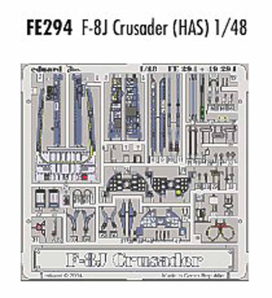 Eduard FE294 Etched Aircraft Detailling Set 1:48 Vought F-8J Crusader Pre-painte