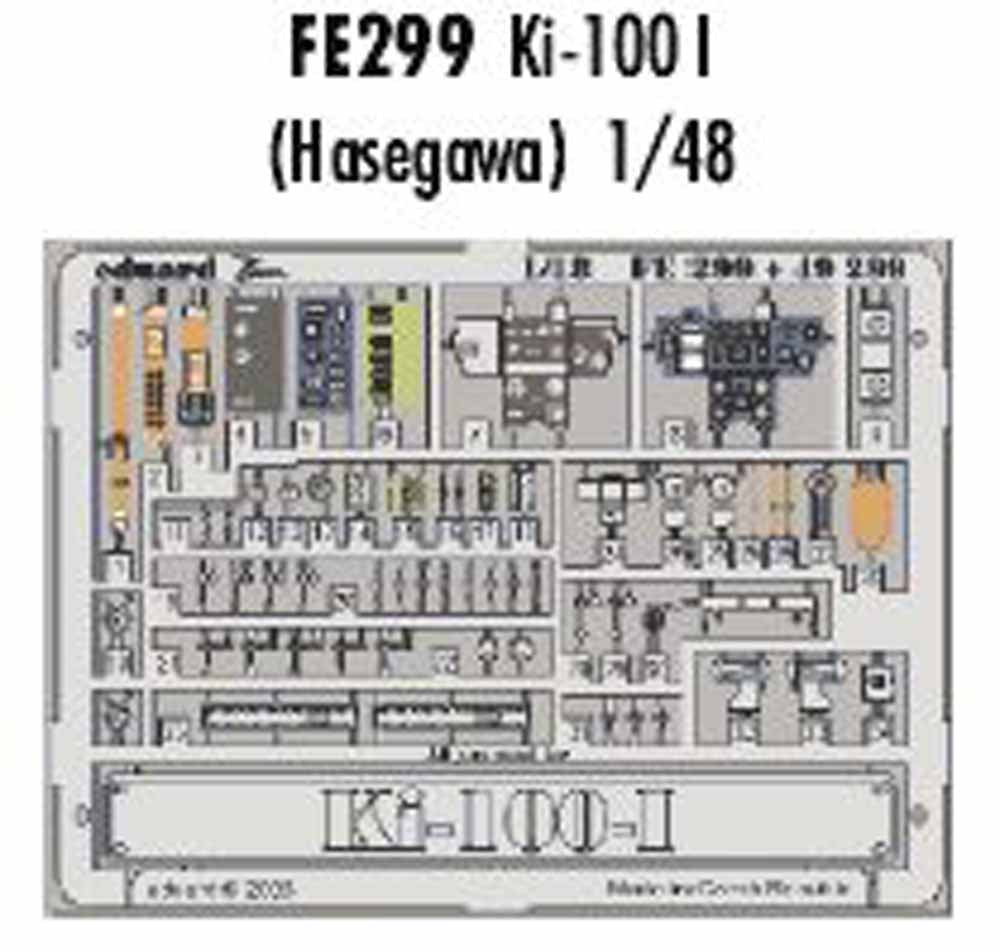Eduard FE299 Etched Aircraft Detailling Set 1:48 Kawasaki Ki-100 I Pre-painted i