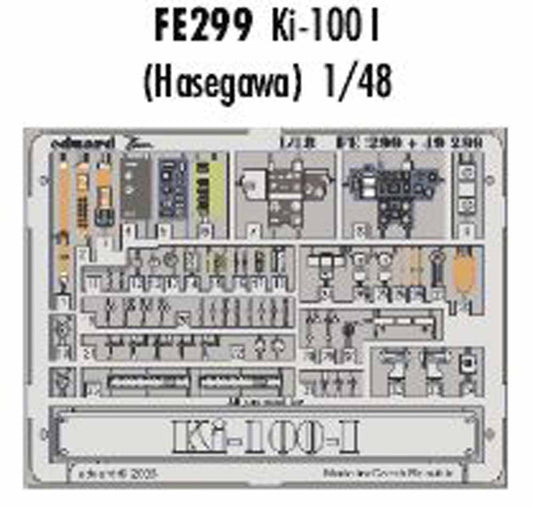 Eduard FE299 Etched Aircraft Detailling Set 1:48 Kawasaki Ki-100 I Pre-painted i