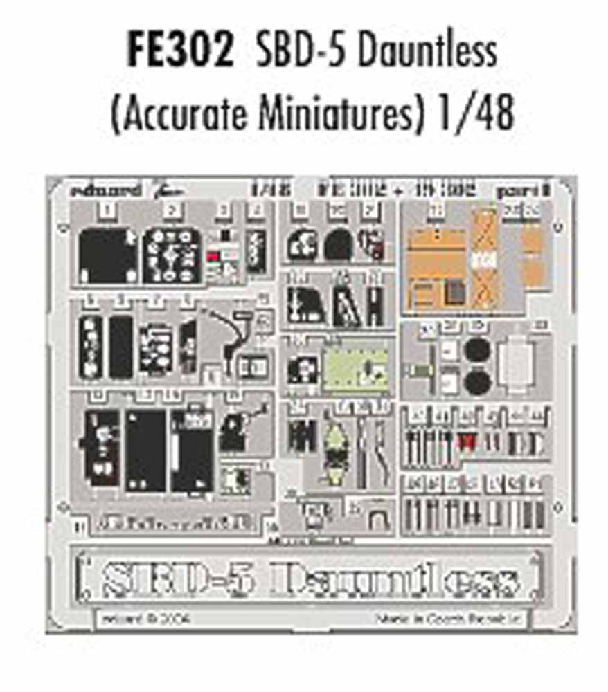 Eduard FE302 Etched Aircraft Detailling Set 1:48 Douglas SBD-5 Dauntless Pre-pai