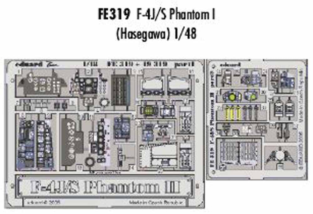 Eduard FE319 Etched Aircraft Detailling Set 1:48 McDonnell F-4J/F-4S Phantom Pre