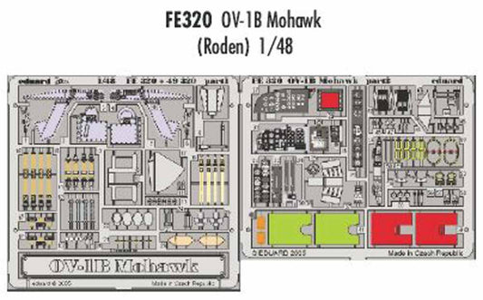 Eduard FE320 Etched Aircraft Detailling Set 1:48 Grumman OV-1B Mohawk Pre-painte