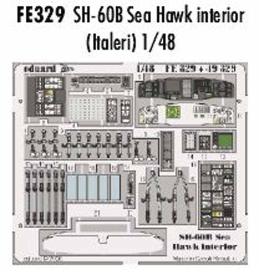 Eduard FE329 Etched Aircraft Detailling Set 1:48 Sikorsky SH-60B Seahawk interio
