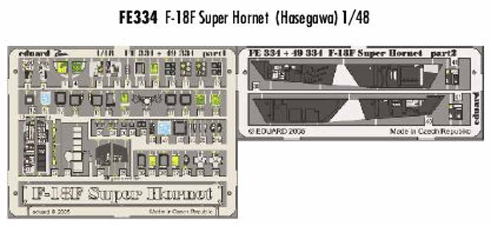 Eduard FE334 Etched Aircraft Detailling Set 1:48 Boeing F/A-18F Super Hornet Pre