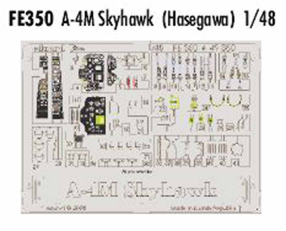 Eduard FE350 Etched Aircraft Detailling Set 1:48 Douglas A-4M Skyhawk Pre-painte
