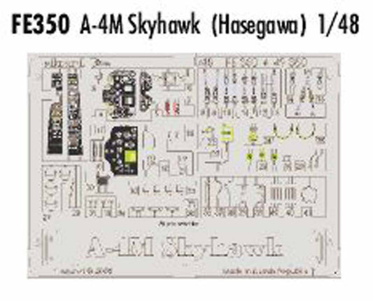 Eduard FE350 Etched Aircraft Detailling Set 1:48 Douglas A-4M Skyhawk Pre-painte