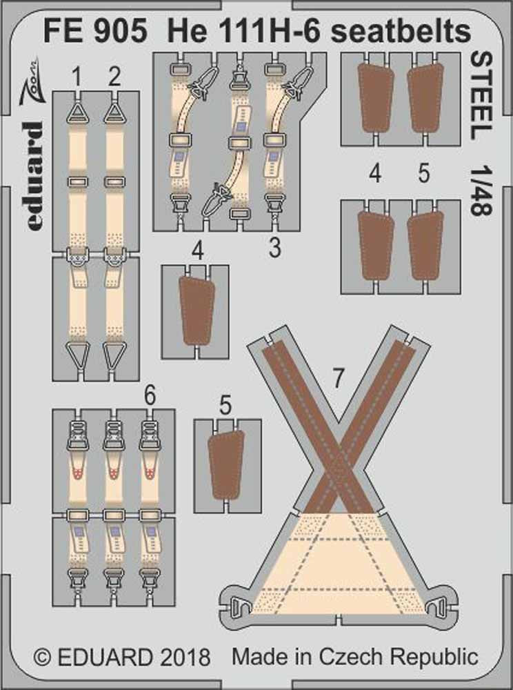 Eduard FE905 Etched Aircraft Detailling Set 1:48 Heinkel He-111H-6 WWII German B