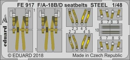 Eduard FE917 Etched Aircraft Detailling Set 1:48 McDonnell-Douglas F/A-18B/D Hor