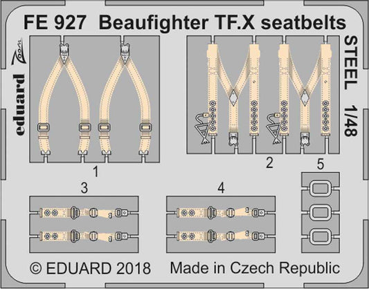 Eduard FE927 Etched Aircraft Detailling Set 1:48 Bristol Beaufighter TF.X seatbe