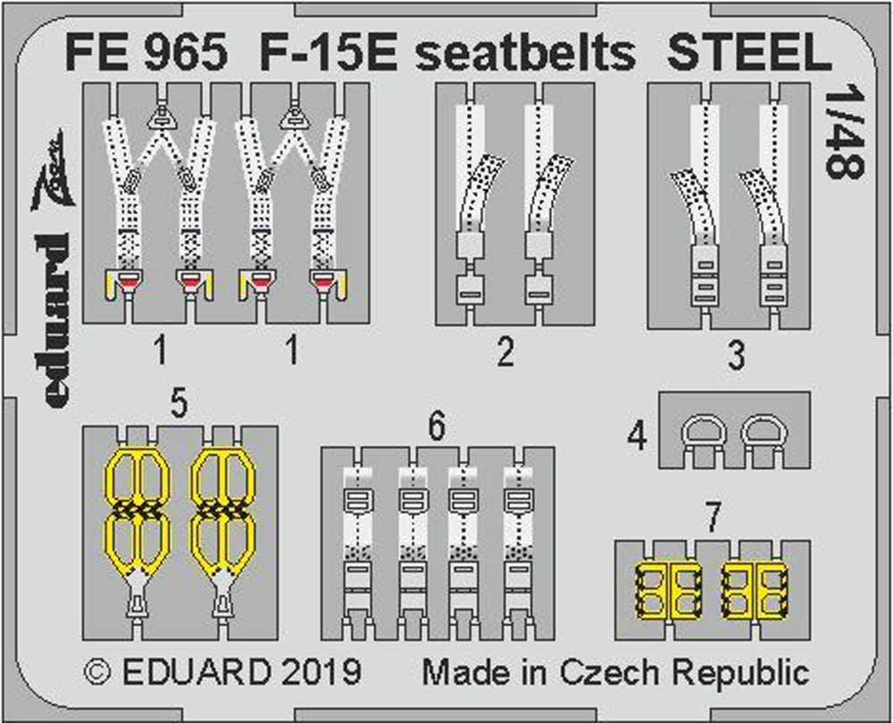 Eduard FE965 Etched Aircraft Detailling Set 1:48 McDonnell F-15E Strike Eagle se