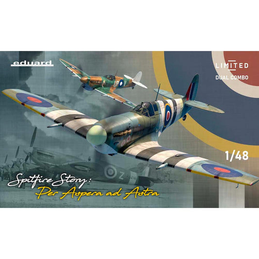 Eduard 11162 Spitfire Story MK.V Per Aspera ad Astra Dual Combo 1:48 Model Kit