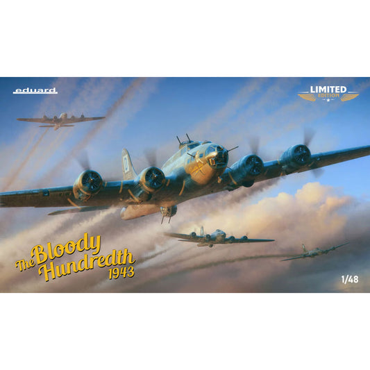 Eduard 11183 The Bloody Hundredth 1943 Boeing B-17F Flying Fortress 1:48 Model Kit with Poster