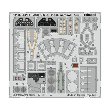 Eduard 11185 Pacific Star Curtiss P-40E Warhawk Dual Combo 1:48 Model Kit