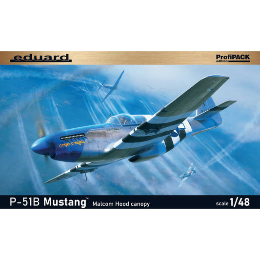 Eduard 82176 N.A. P-51B Mustang w/Malcolm Hood ProfiPACK 1:48 Model Kit