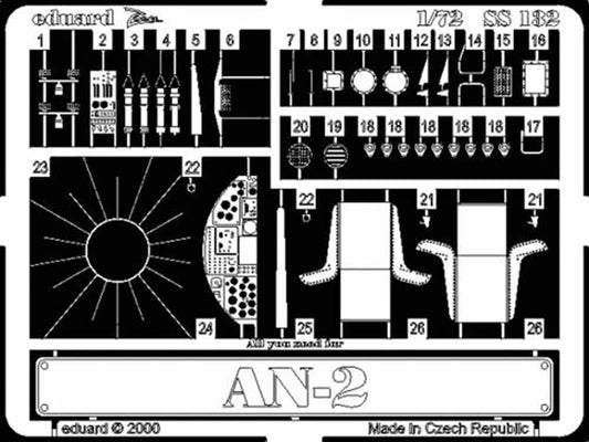 Eduard SS132 Etched Aircraft Detailling Set 1:72 Antonov An-2 'Colt'