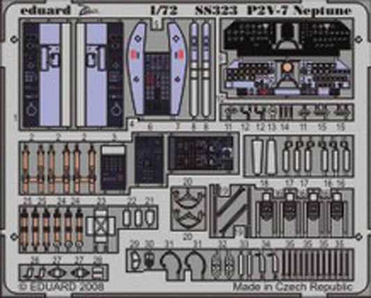 Eduard SS323 Etched Aircraft Detailling Set 1:72 Lockheed P2V-7 Neptune Pre-pain
