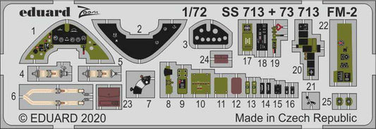 Eduard SS713 Etched Aircraft Detailling Set 1:72 General-Motors FM-2 Wildcat ins