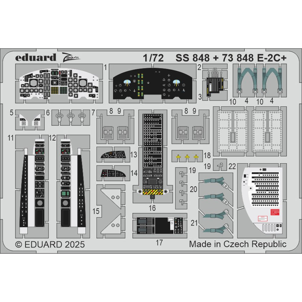 Eduard SS848 Grumman E-2C+ Hawkeye 1:72 Etch Set for Heller 82300