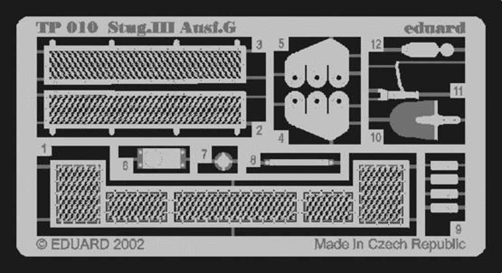 Eduard TP010 1:35 Etched Detailing Set for Tamiya Kits Sturmgeschutz/StuG.III Au