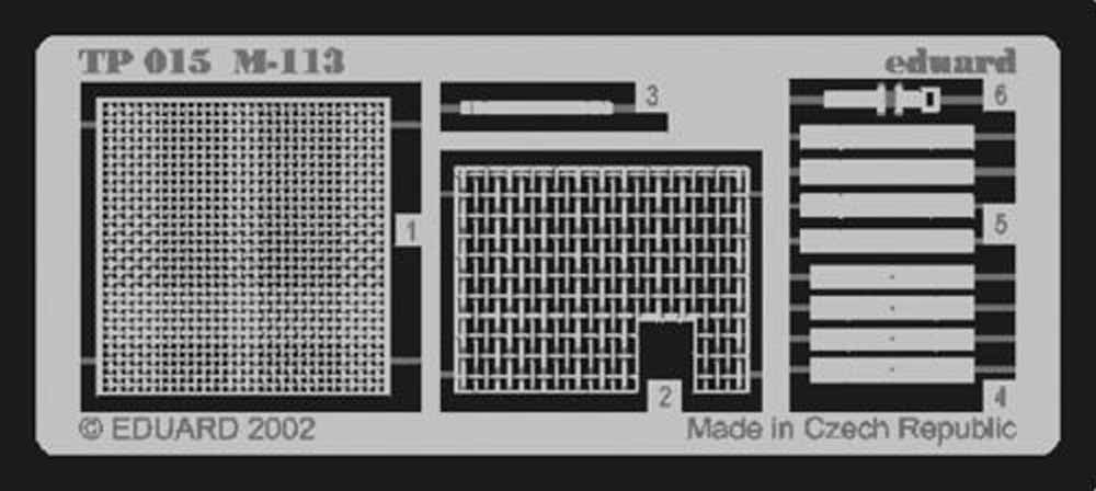 Eduard TP015 1:35 Etched Detailing Set for Tamiya Kits APC M113 grilles