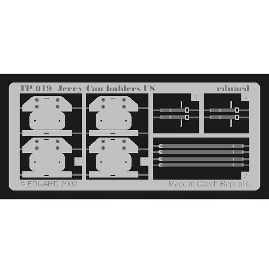 Eduard TP019 1:35 Etched Detailing Set for Tamiya Kits Jerry Can holders U.S. is