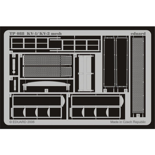 Eduard TP088 1:35 Etched Detailing Set for Trumpeter Kits Soviet KV-1/KV-2 mesh