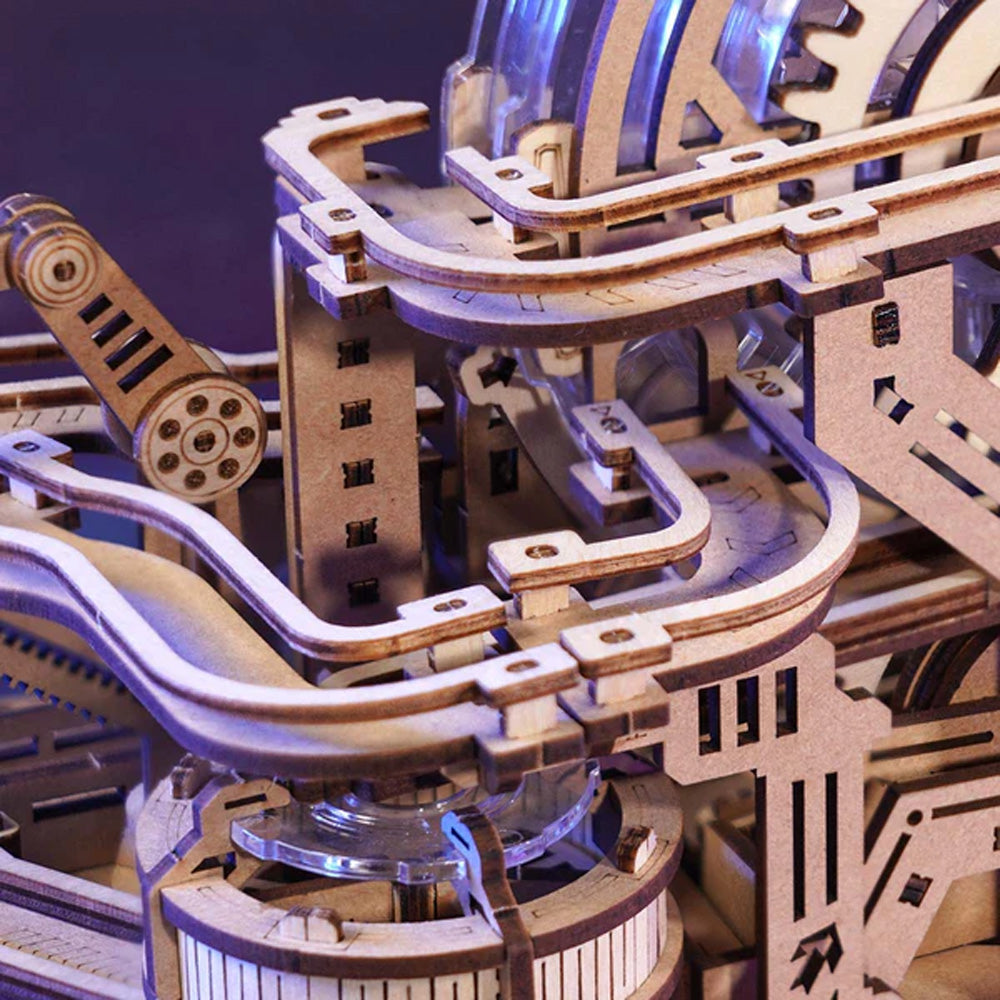 ROKR Gear Ball Challenge Marble Run 3D Mechanical Wooden Puzzle Model Kit EGC01