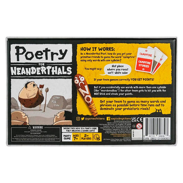 Poetry for Neanderthals - Card Game - Age 7+ - 2-8 Players - 20min