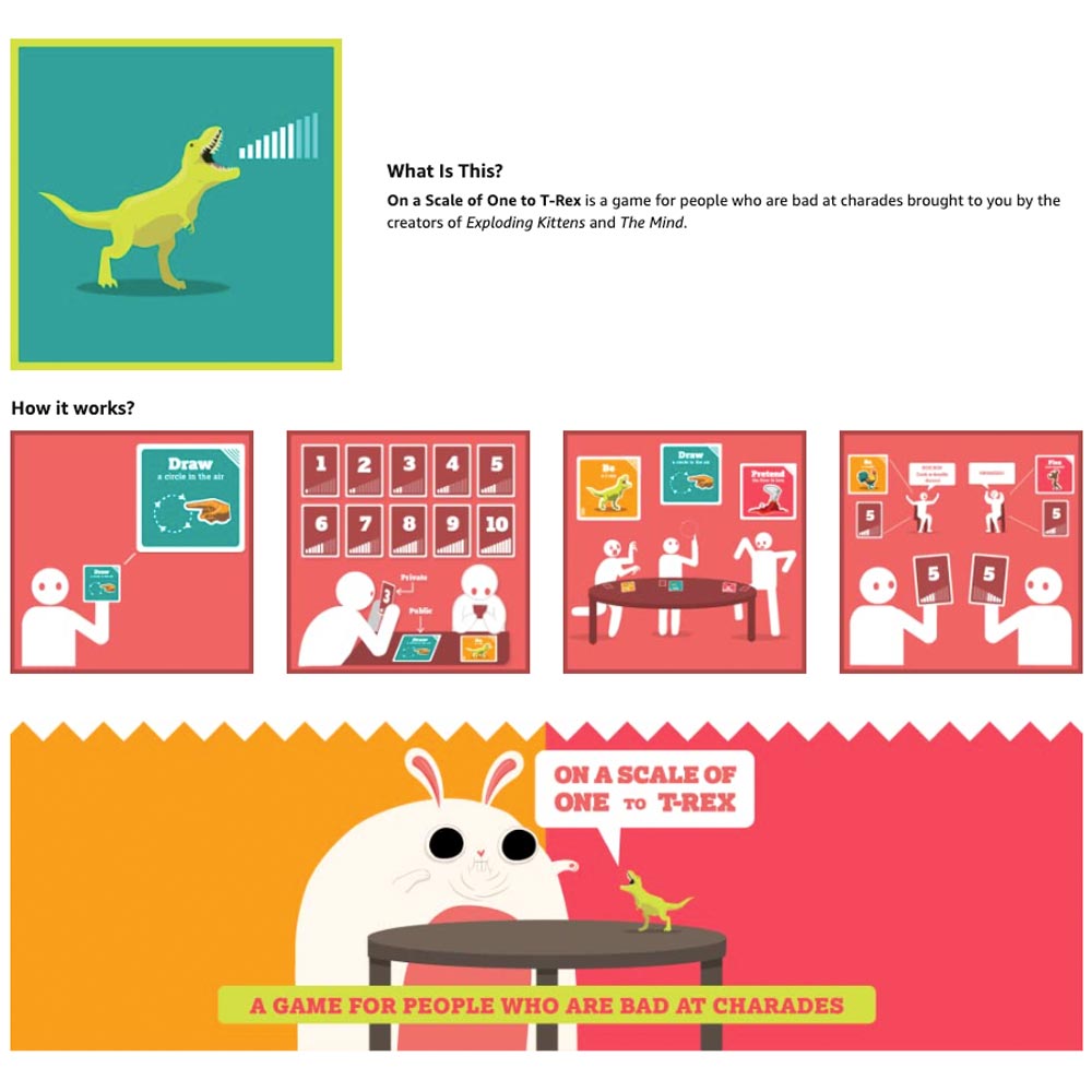 On A Scale of One to T-Rex - Card Game - Age 7+ - 2-8 Players - 15min