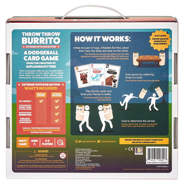 Throw Throw Burrito Extreme Outdoor Edition Dodgeball Card Game Exploding Kittens