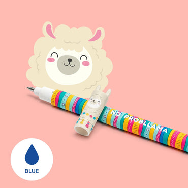 Legami Erasable Pen - Llama - 0.7 mm - Blue Ink