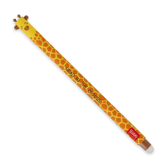 Legami Erasable Pen - Giraffe - 0.7 mm - Black Ink