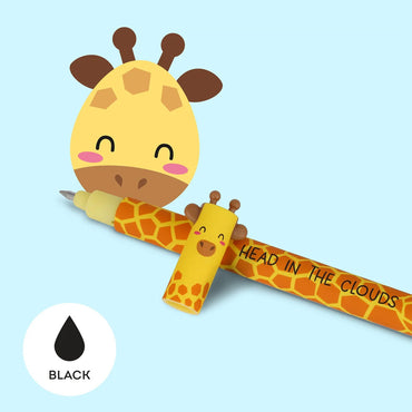 Legami Erasable Pen - Giraffe - 0.7 mm - Black Ink