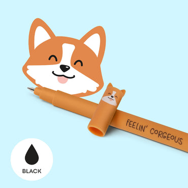 Legami Corgi Erasable Pen - Black Ink