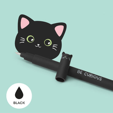 Legami Black Cat Erasable Pen - Black Ink