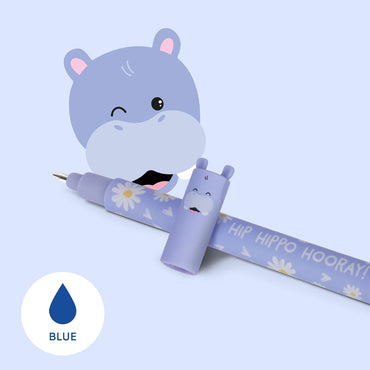 Legami Hippo Erasable Pen - Blue Ink