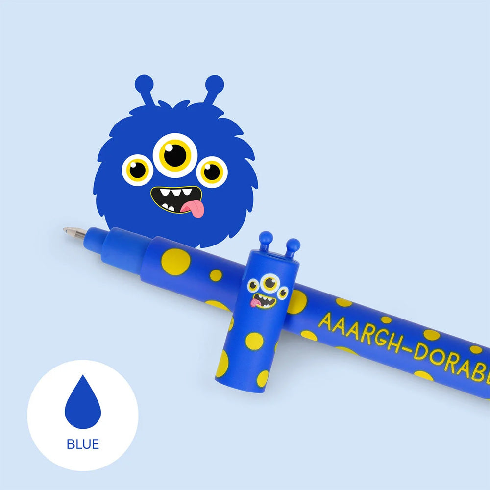 Legami Monster Erasable Pen - Blue Ink