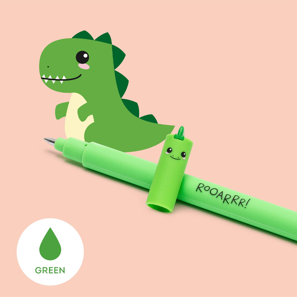 Legami Dino Erasable Pen - Green Ink