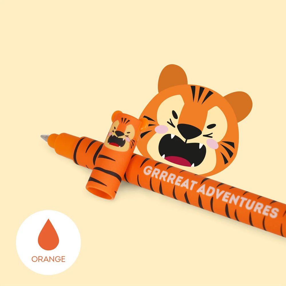 Legami Tiger Erasable Pen - Orange Ink