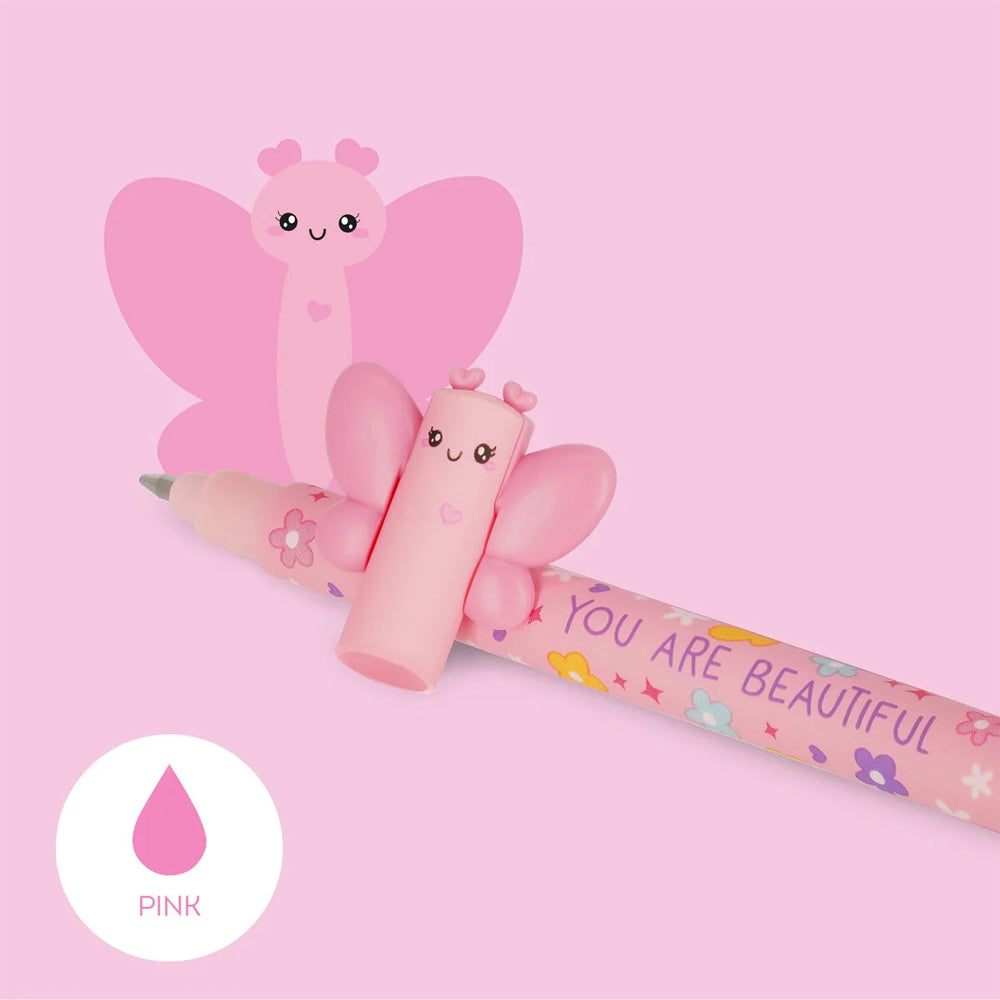 Legami Butterfly Erasable Pen - Pink Ink