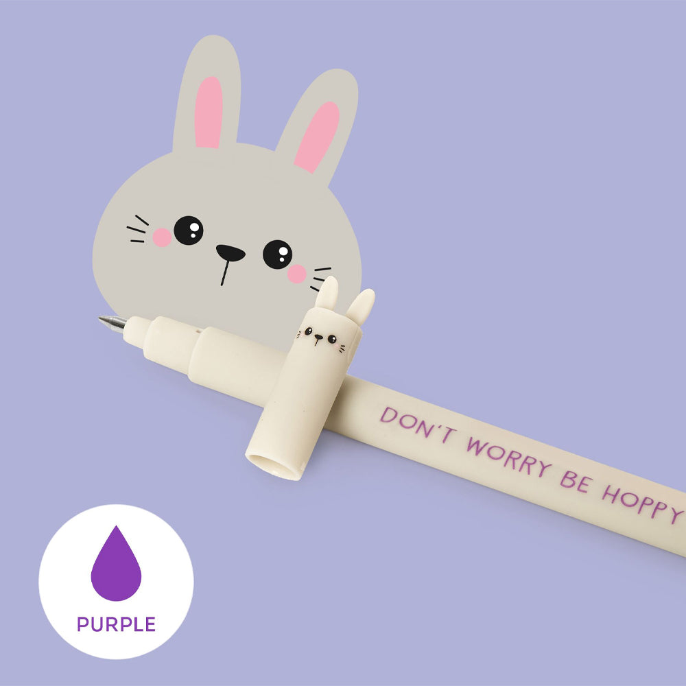 Legami Bunny Rabbit Erasable Pen - Purple Ink