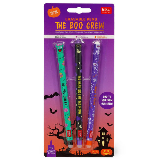 Legami Halloween 2025 'The Boo Crew' Erasable Pen 3-Pack Limited Edition