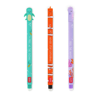 Legami Erasable Gel Pens: Under the Sea - Pack of 3