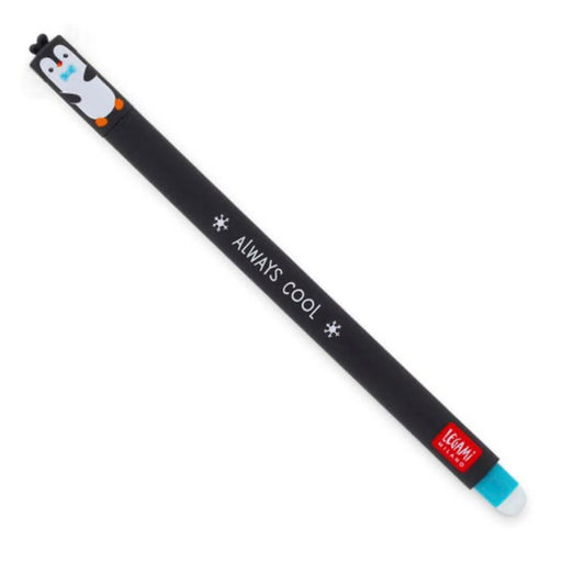 Legami Penguin Erasable Pen - Turquoise Ink