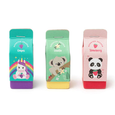 Legami Yummy Yummy - Scented Eraser Rubbers 3-Pack (Grape, Vanilla, Strawberry)