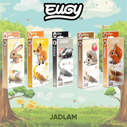 EUGY In The Country Bundle - Badger, Fox, Rabbit, Squirrel, Hedgehog Wildlife